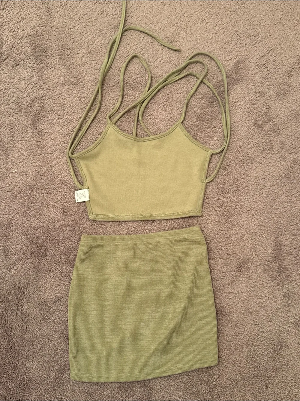 Women’s Olive Green Knit Matching set